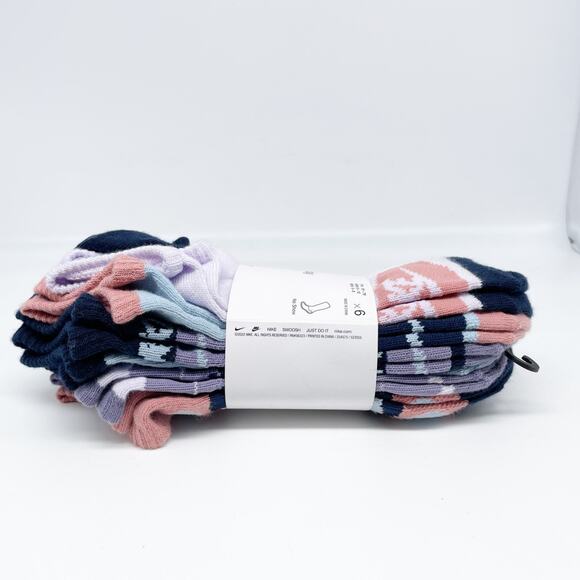 Nike Everyday Lightweight Training No Show Multicolored Socks 6 Pairs Size M - Picture 5 of 5